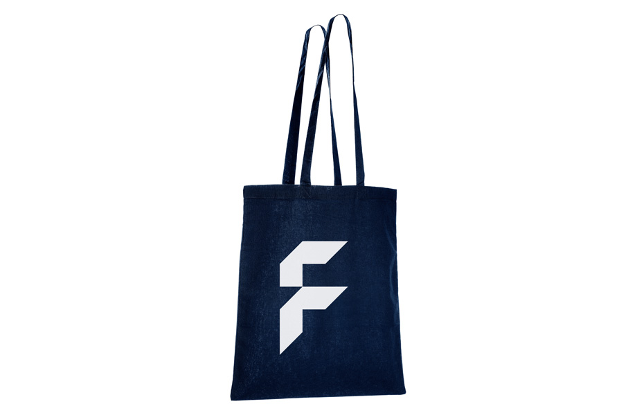 Basic cotton bag navy