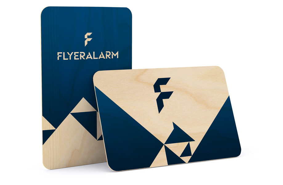 Business cards made from birch