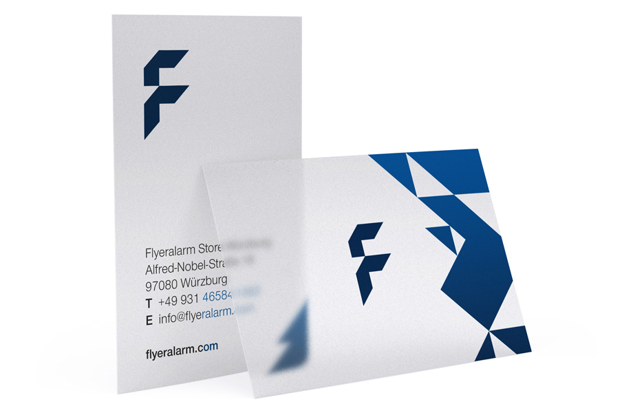 Business cards made from translucent polypropylene