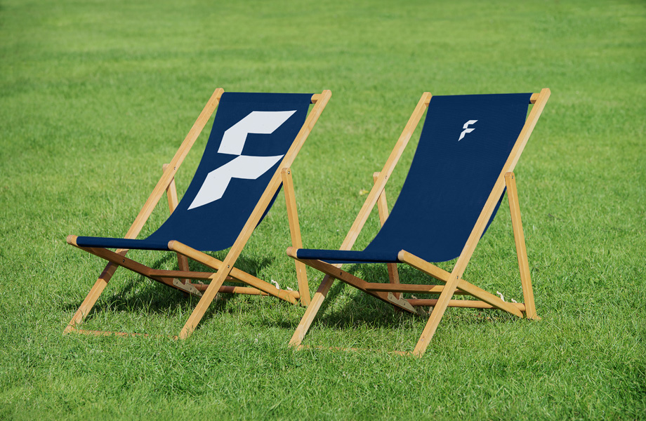 Deck chairs without armrest, mechanism and print