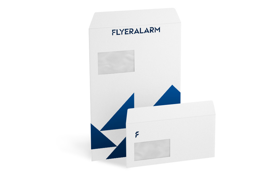 Envelopes with window on the left, peel and seal