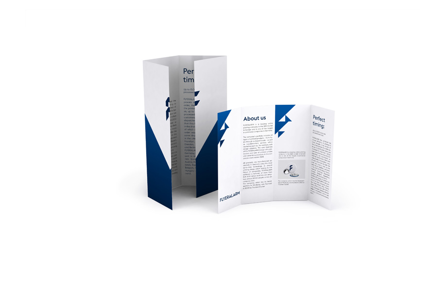 Folded leaflets, closed gate fold