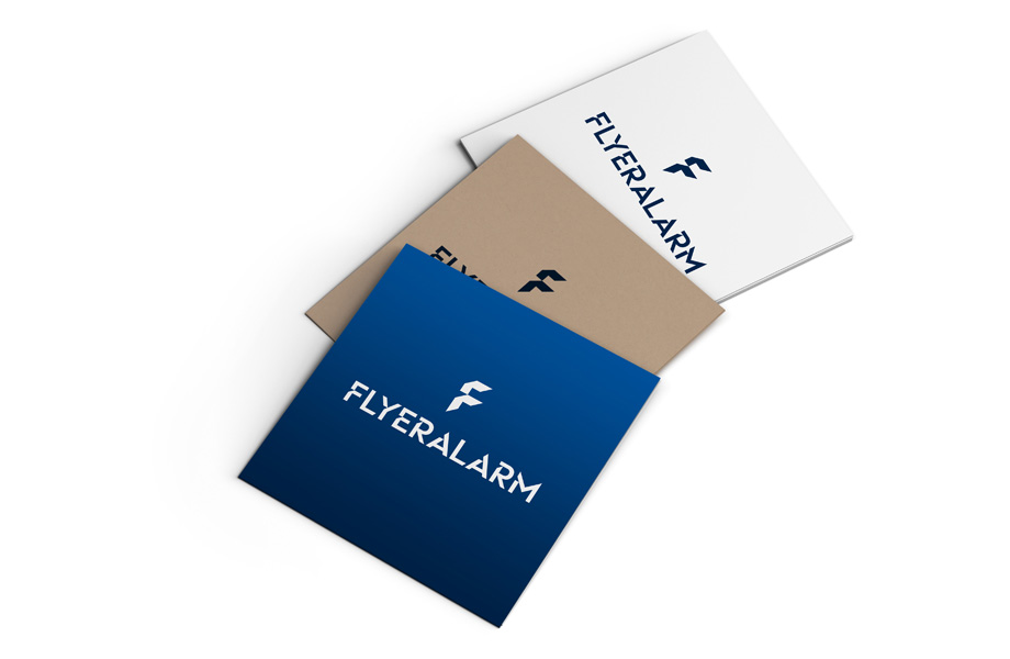 Folders with glued pocket, square