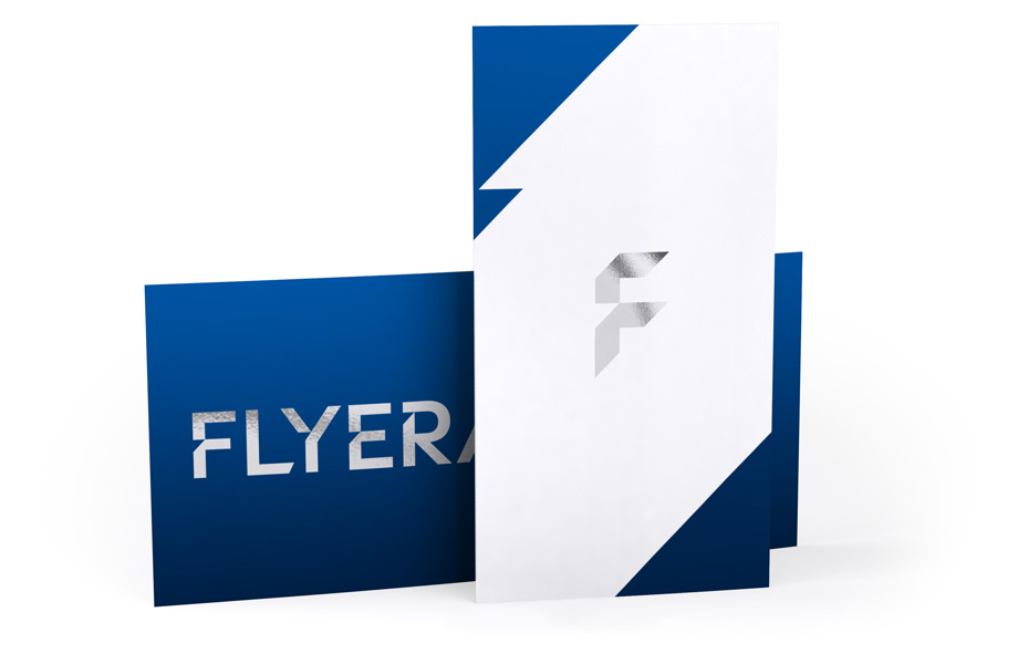 Rectangular postcards, silver hot foil