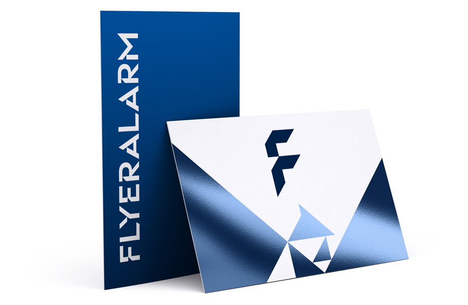 Standard business cards, partial UV varnish