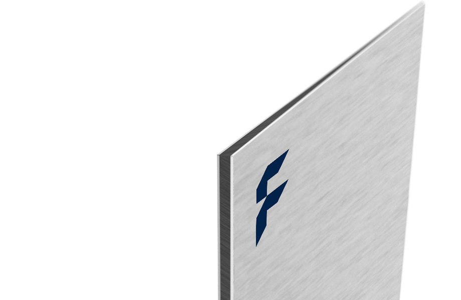 White aluminium panels - detail