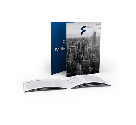 Brochures with staple binding (with finishes)